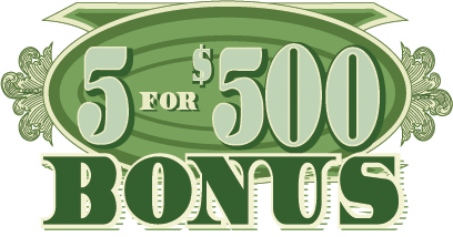 5 for $500